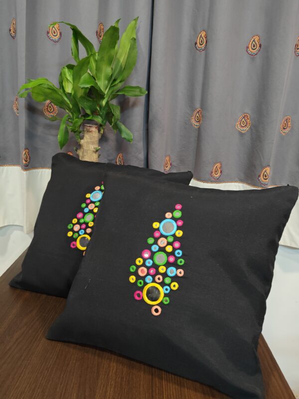 Cusion Cover Set | Cotton | Black - Image 4